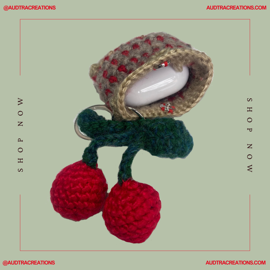 Crochet Cherry Keychain | One-of-One — Audtra Creations